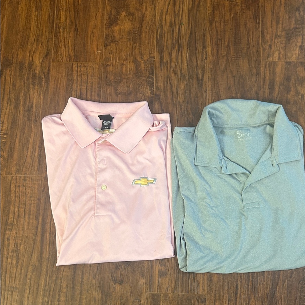 Pink and Gray Men’s Polo Shirts